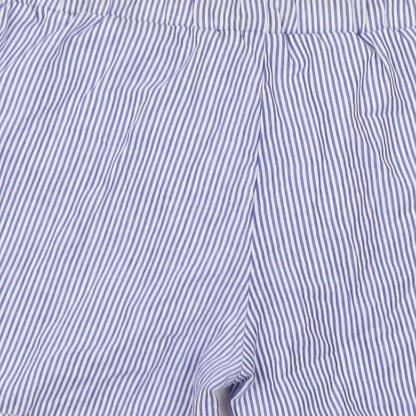MissLook Womens Blue Striped  Sweat Shorts Size 2XL