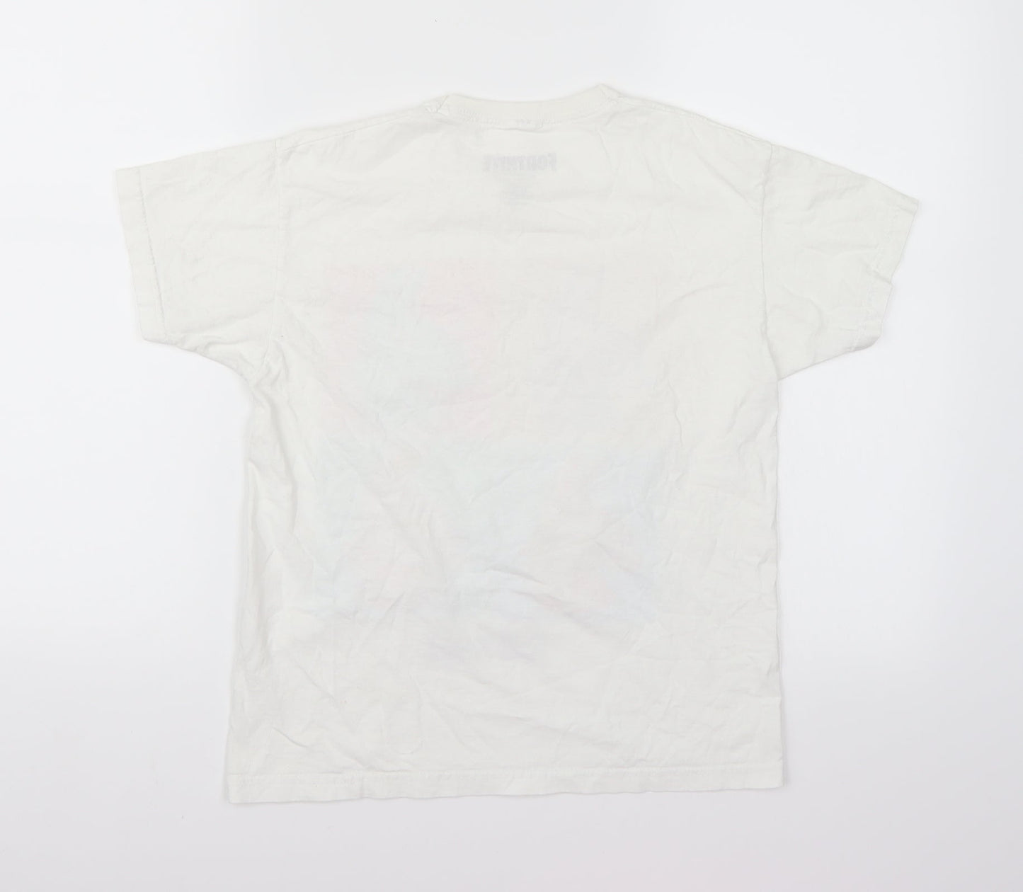 Fortnite Boys White   Basic T-Shirt Size L