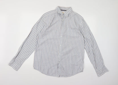 Mens UK Size M john ew Blue  Button-Up Long Sleeve Casual Shirt