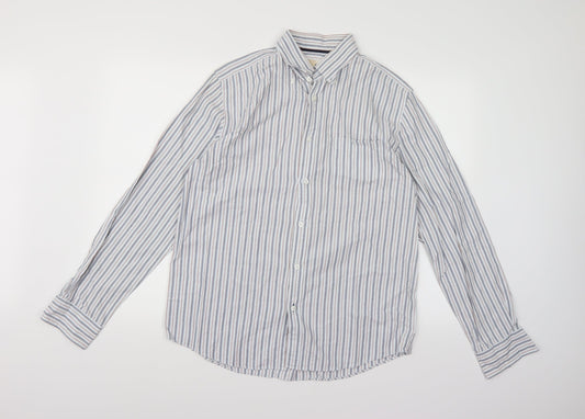 Mens UK Size M john ew Blue  Button-Up Long Sleeve Casual Shirt