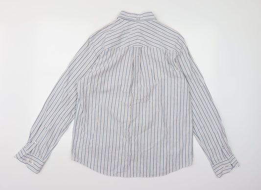 Mens UK Size M john ew Blue  Button-Up Long Sleeve Casual Shirt
