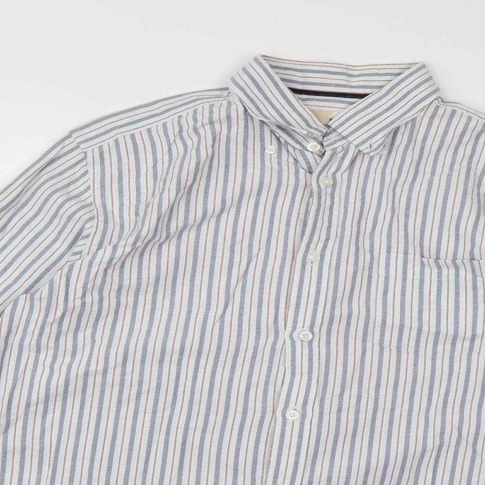 Mens UK Size M john ew Blue  Button-Up Long Sleeve Casual Shirt