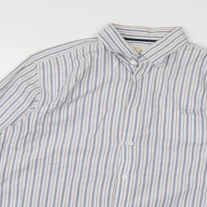 Mens UK Size M john ew Blue  Button-Up Long Sleeve Casual Shirt