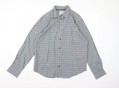 Mens UK Size L john kewis Blue  Button-Up Long Sleeve Casual Shirt