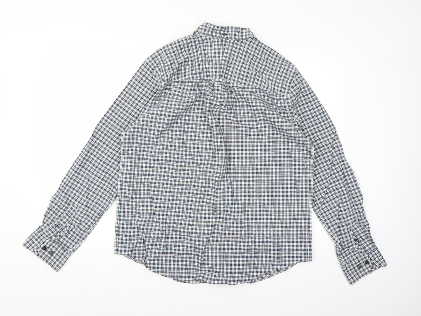 Mens UK Size L john kewis Blue  Button-Up Long Sleeve Casual Shirt