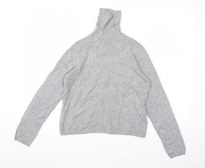 Front view of Marks and Spencer women’s grey knit jumper, size UK 14
