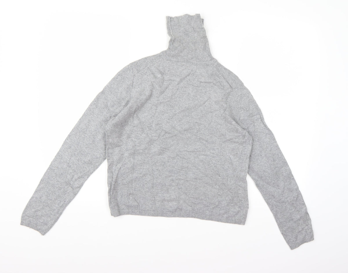 Back view of Marks and Spencer women’s grey knit jumper, size UK 14