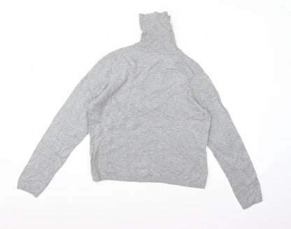 Back view of Marks and Spencer women’s grey knit jumper, size UK 14