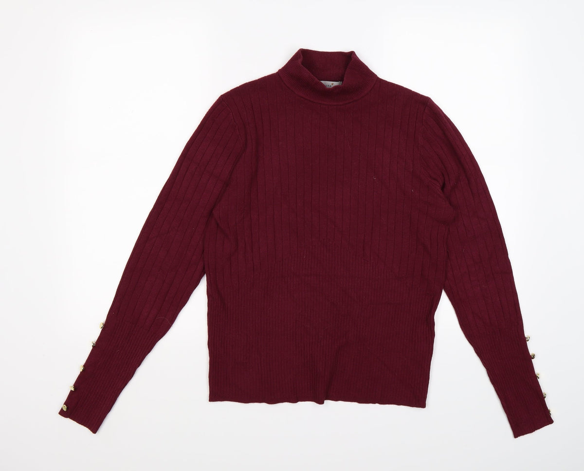 Per Una Womens Purple Striped  Pullover Jumper Size 16