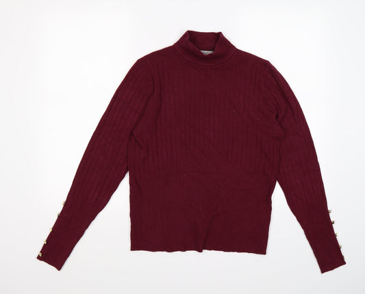 Per Una Womens Purple Striped  Pullover Jumper Size 16