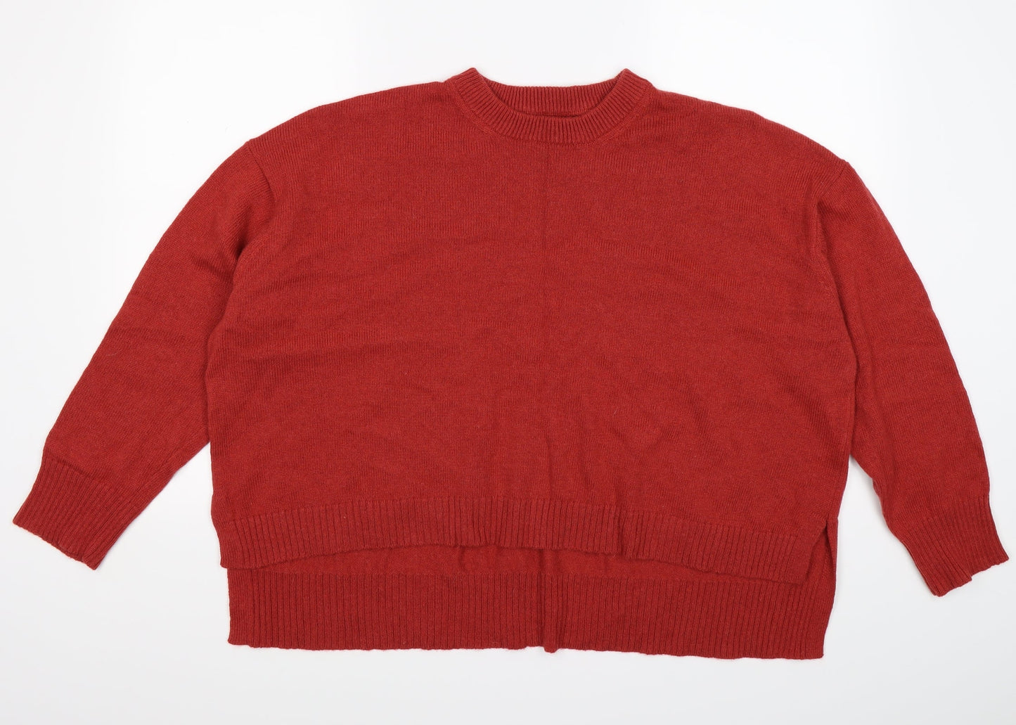 Marks and Spencer Womens Red  Knit Pullover Jumper Size XL