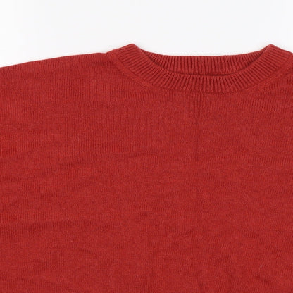 Marks and Spencer Womens Red  Knit Pullover Jumper Size XL
