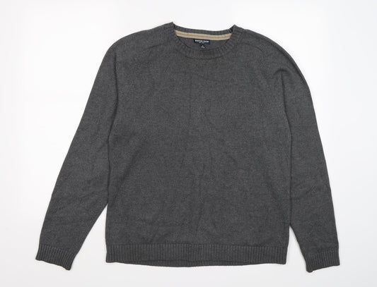 boston crew Mens Grey  Knit Pullover Jumper Size S