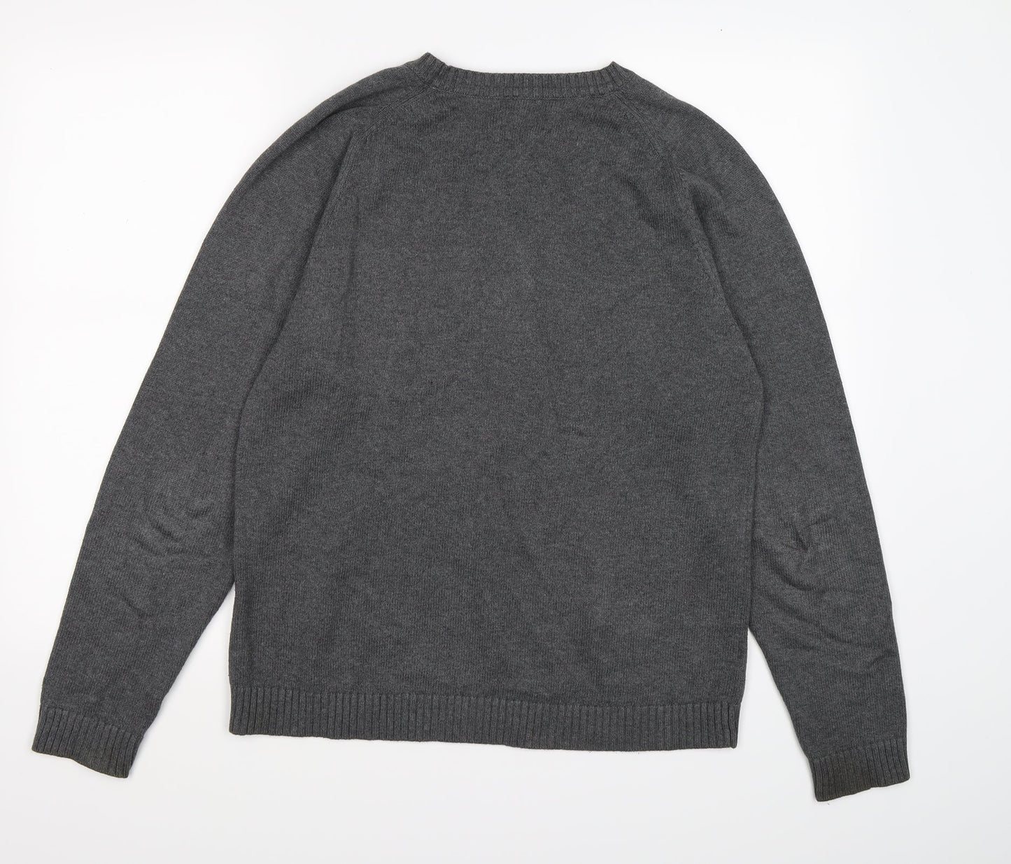 boston crew Mens Grey  Knit Pullover Jumper Size S