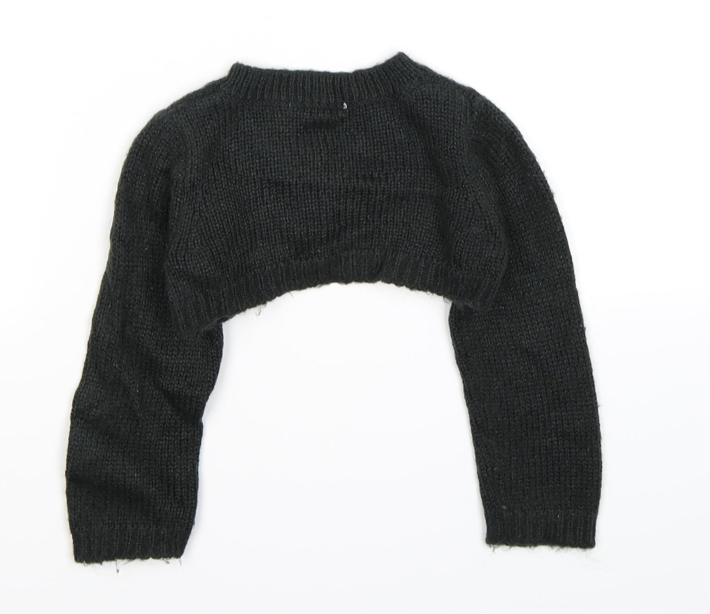 H&M Girls Green  Knit Shrug Jumper Size 2-3 Years  - with glitter