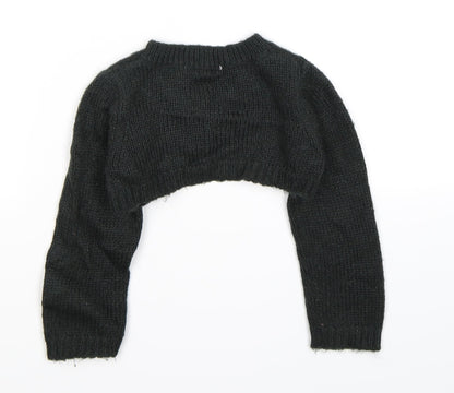 H&M Girls Green  Knit Shrug Jumper Size 2-3 Years  - with glitter