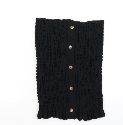 nastygal Womens Black Striped Microfibre Camisole Tank Size 10