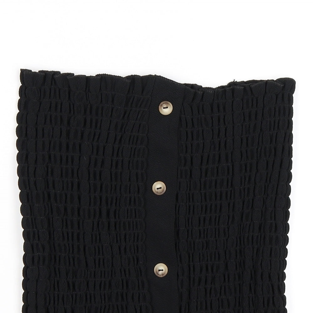 nastygal Womens Black Striped Microfibre Camisole Tank Size 10
