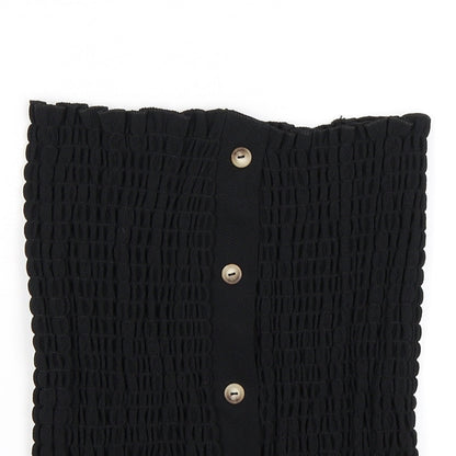 nastygal Womens Black Striped Microfibre Camisole Tank Size 10