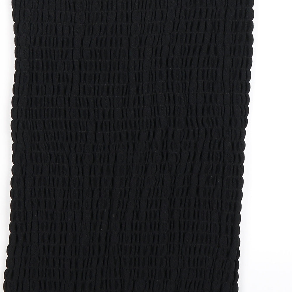 nastygal Womens Black Striped Microfibre Camisole Tank Size 10