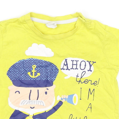 H&M Boys Yellow   Basic T-Shirt Size 12-18 Months  - Ahoy! Sailor
