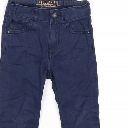 H&M Boys Blue  Velour Straight Jeans Size 2-3 Years