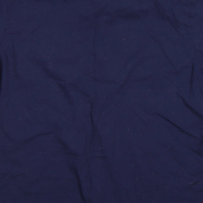 Mens UK Size L gero Blue  Button-Up Short Sleeve Casual Shirt