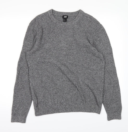 H&M Mens Grey   Pullover Jumper Size M