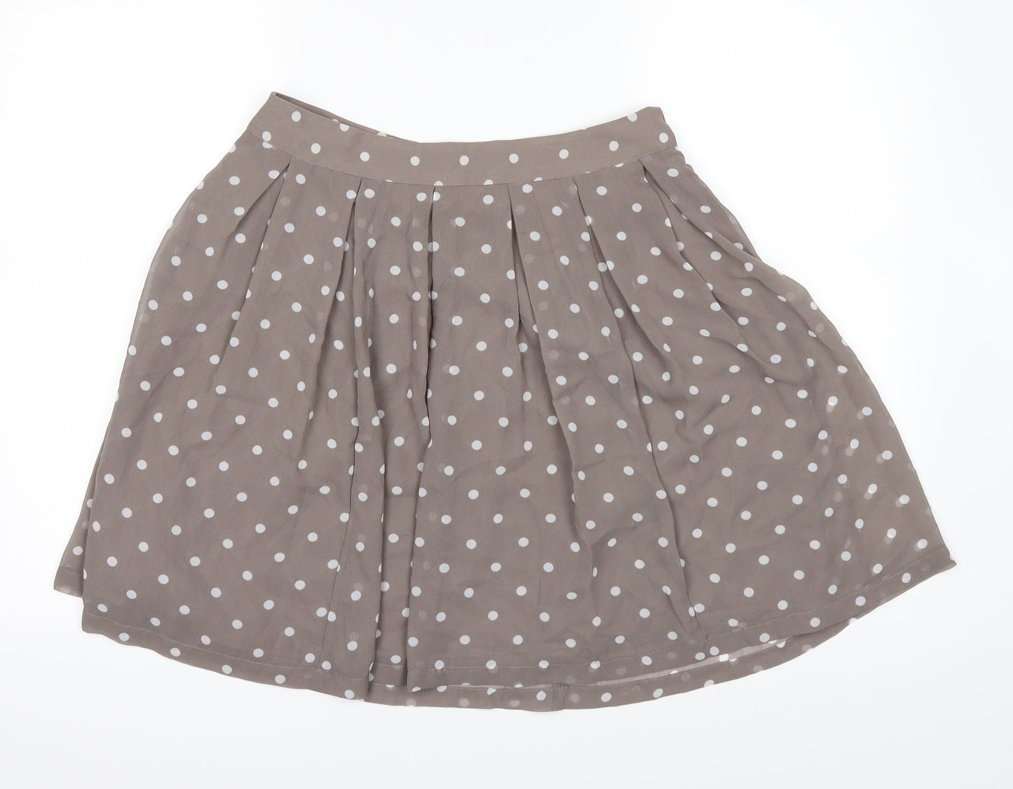 H&M Womens Brown Polka Dot  A-Line Skirt Size 8