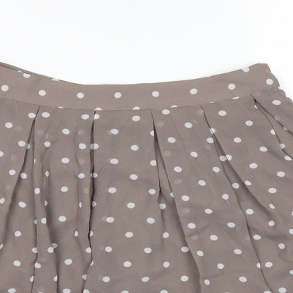 H&M Womens Brown Polka Dot  A-Line Skirt Size 8