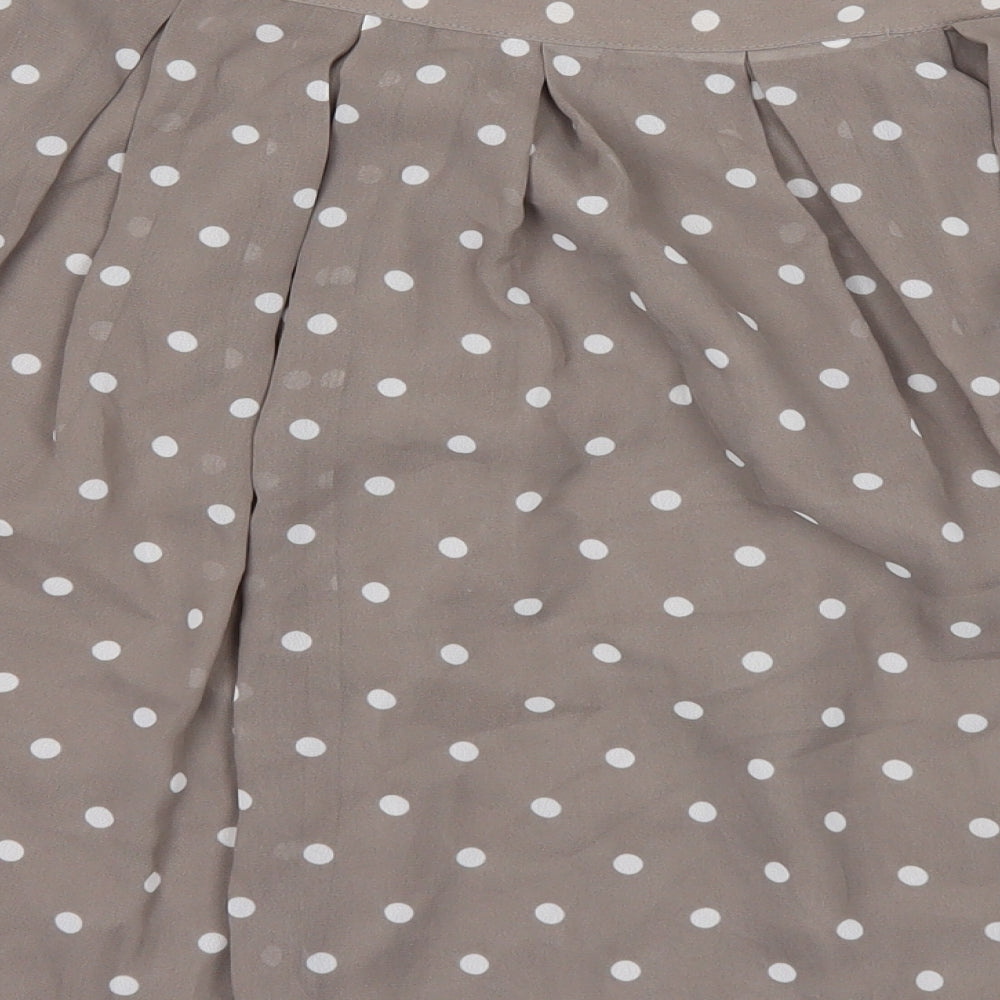 H&M Womens Brown Polka Dot  A-Line Skirt Size 8