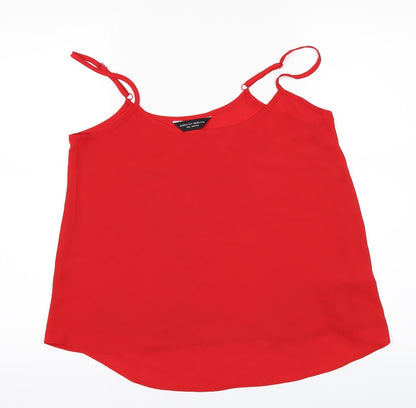 Womens UK Size 12 Dorothy Perkins Red Basic T-Shirt