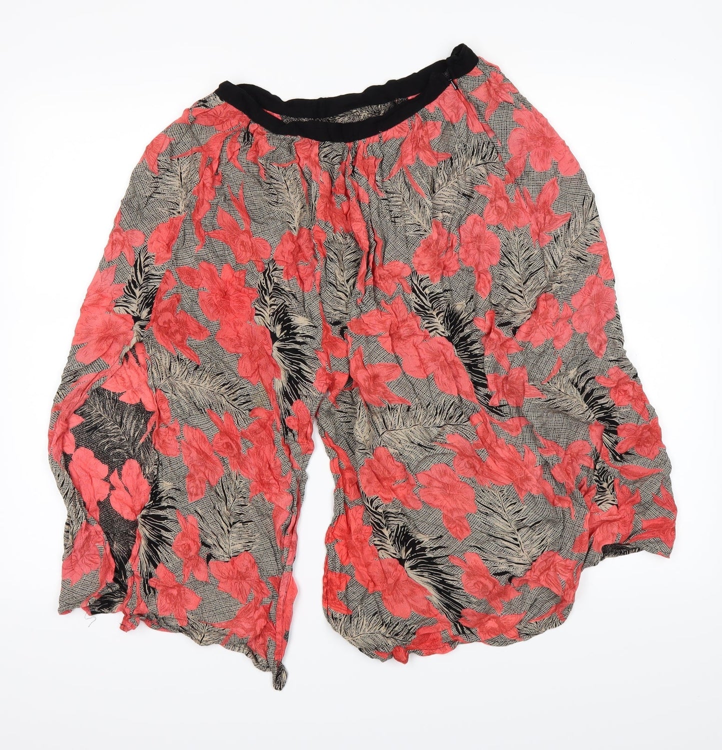 Topshop Womens Pink Floral  Paperbag Shorts Size 10