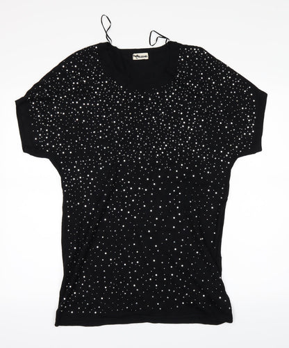 Tezenis Womens Black Polka Dot  Basic T-Shirt Size M