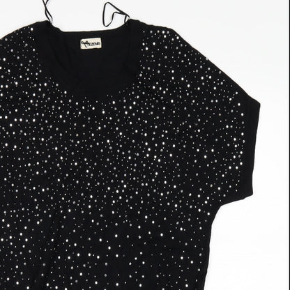 Tezenis Womens Black Polka Dot  Basic T-Shirt Size M