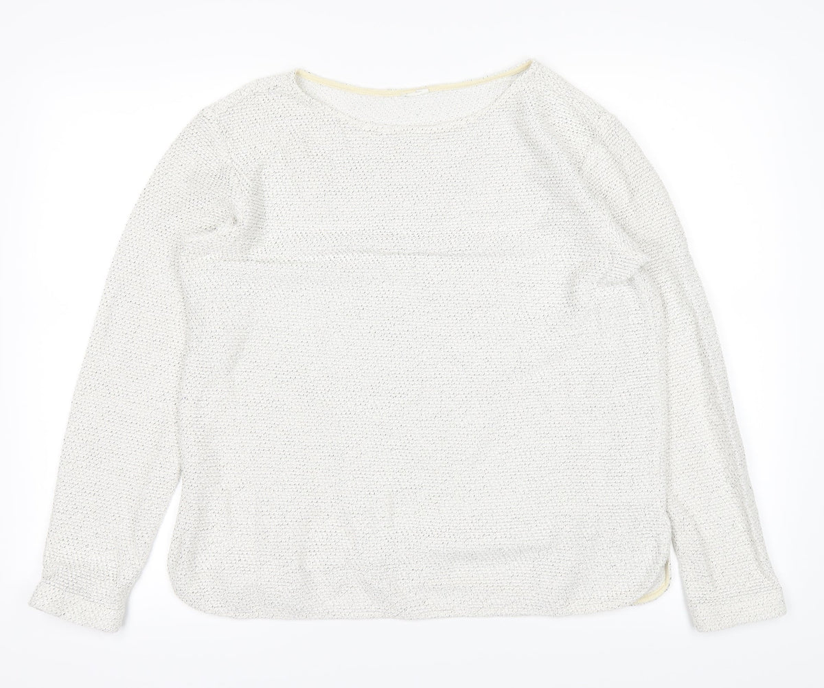 Additional front view of Preworn women’s white jumper, size M