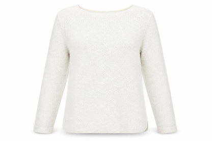 Front view of Preworn women’s white jumper, size M