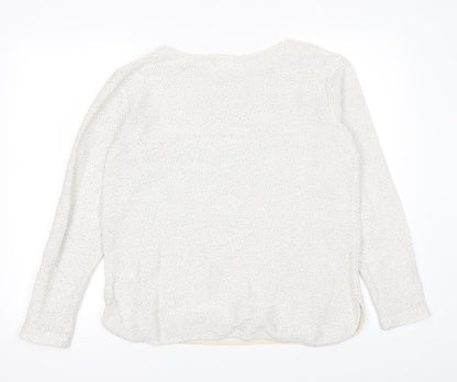 Back view of Preworn women’s white jumper, size M