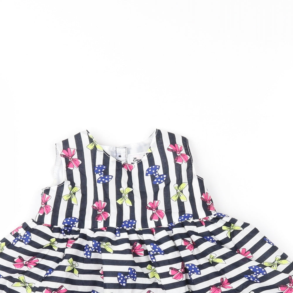 Early days Girls Black Striped  Fit & Flare  Size 3-6 Months