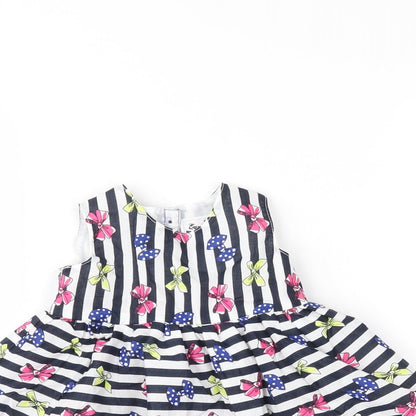 Early days Girls Black Striped  Fit & Flare  Size 3-6 Months