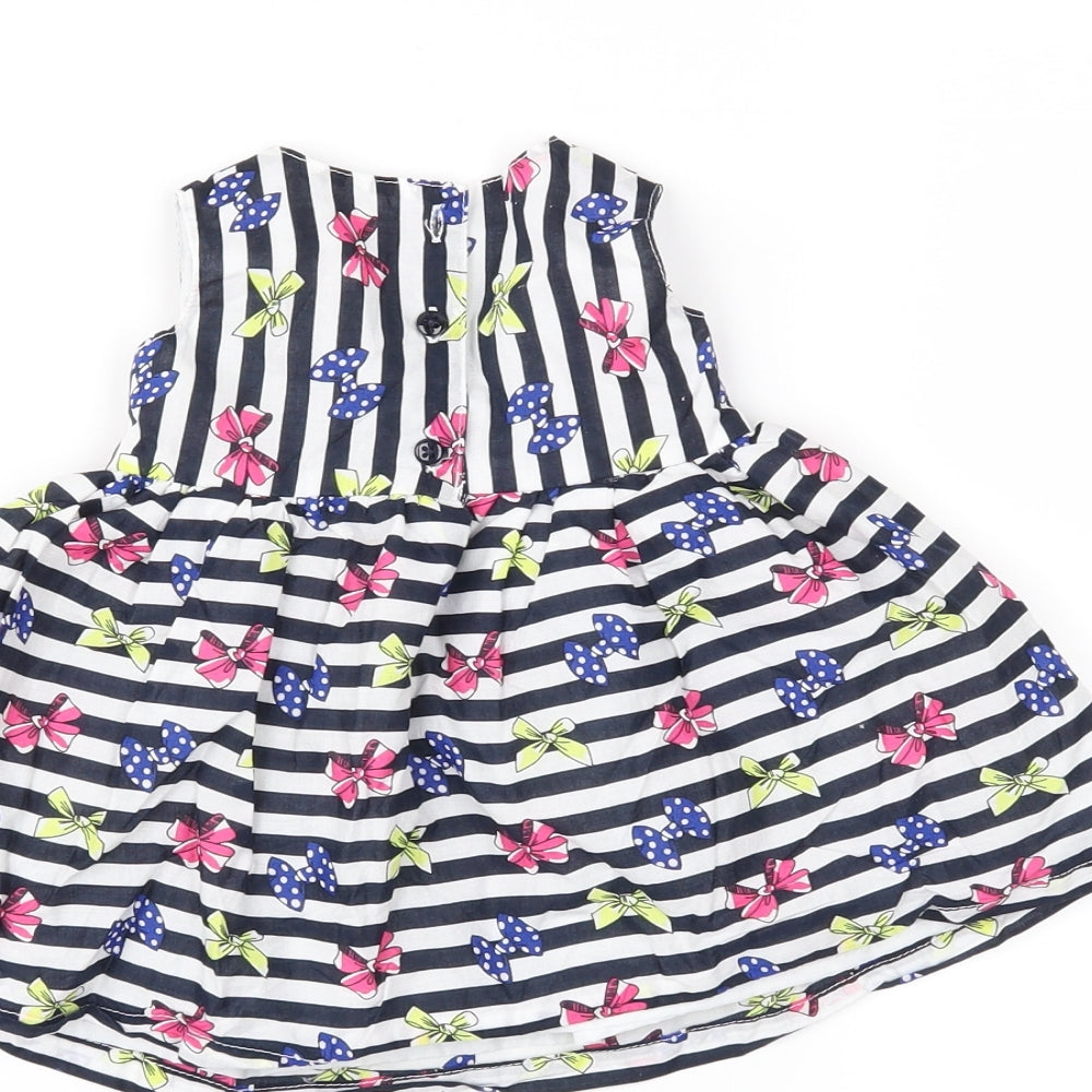 Early days Girls Black Striped  Fit & Flare  Size 3-6 Months