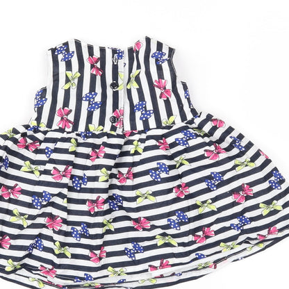 Early days Girls Black Striped  Fit & Flare  Size 3-6 Months