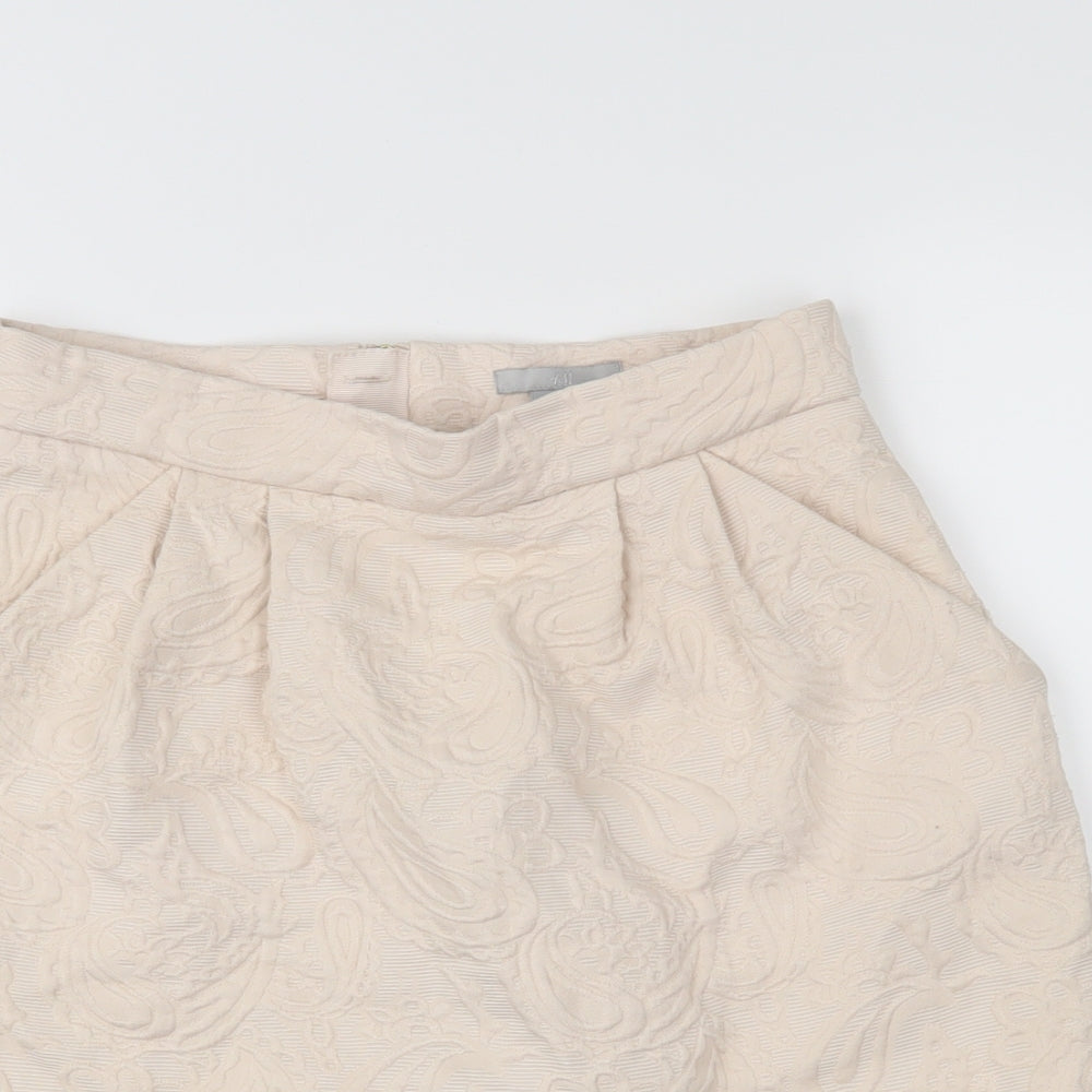 H&M Womens Pink Paisley  A-Line Skirt Size 6