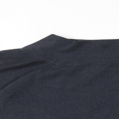Close-up detail of H&M women’s grey jumper, size L