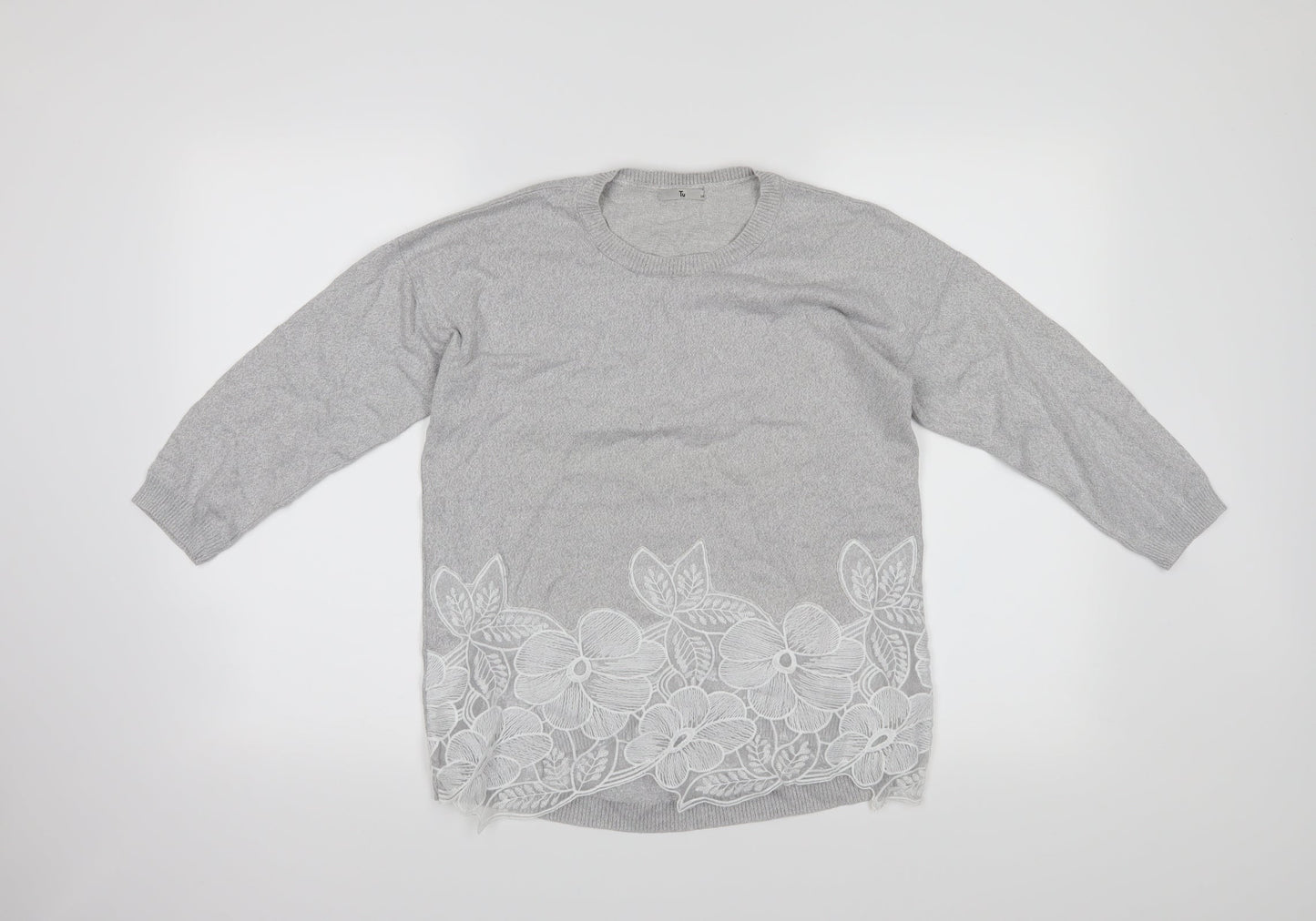 TU Womens Grey   Pullover Jumper Size 10