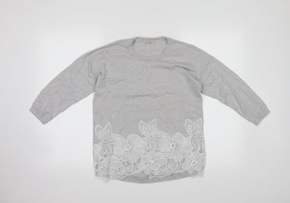 TU Womens Grey   Pullover Jumper Size 10