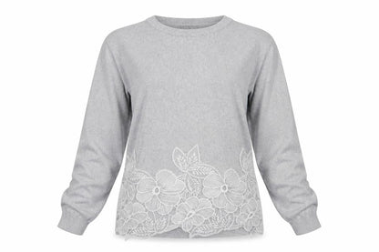 Front view of Tu women’s grey jumper, size UK 10