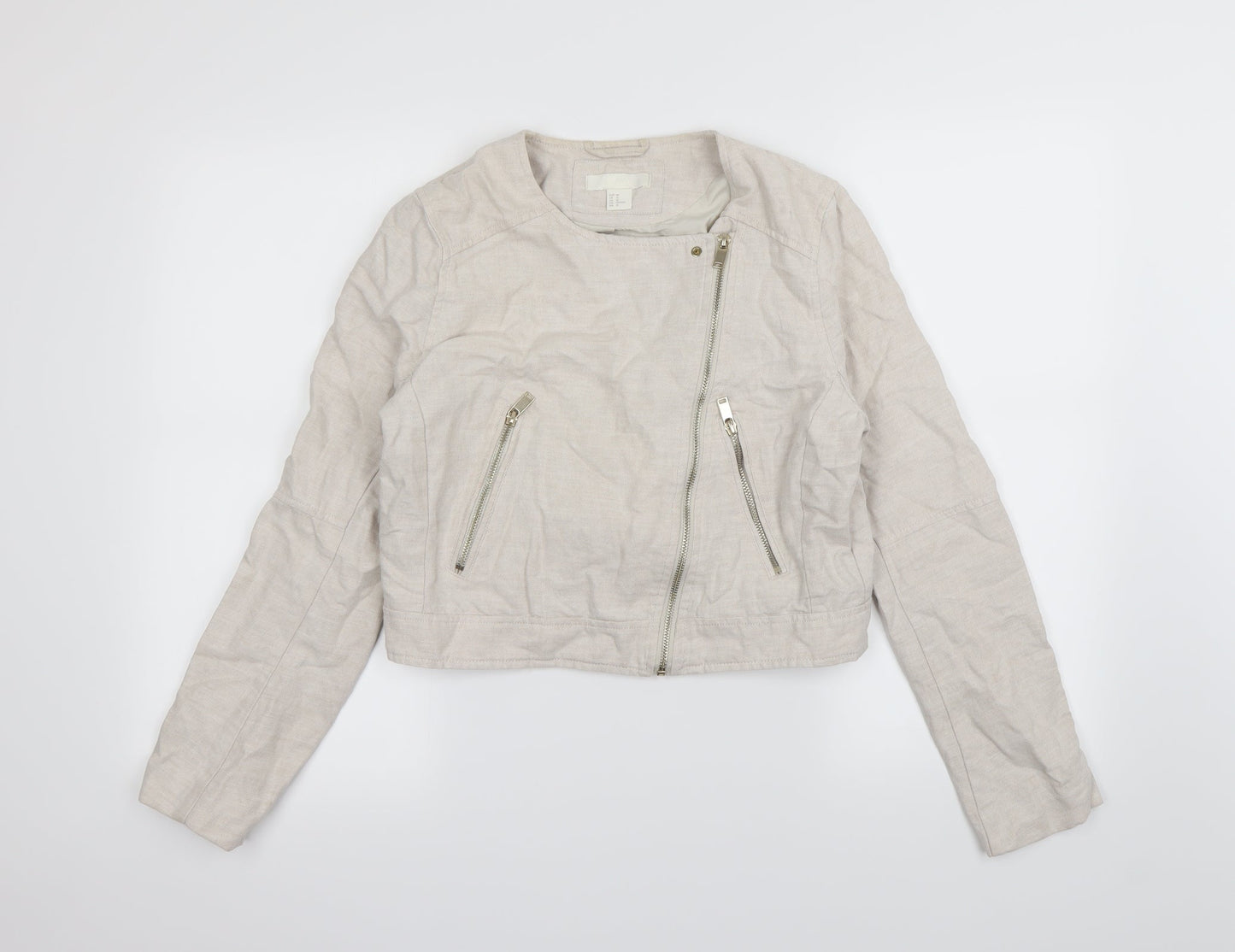H&M Womens White   Jacket Coat Size 10