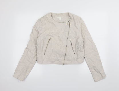 H&M Womens White   Jacket Coat Size 10