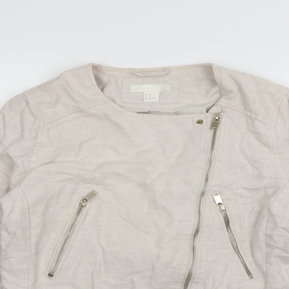 H&M Womens White   Jacket Coat Size 10